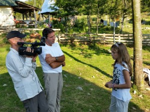 Snimanje emisije za RTS sa Jovanom Memedovićem,  NTC kamp Tara 2014.